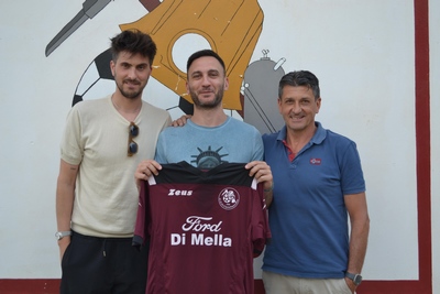 Il DS Giacomo Parti, il preparatore dei portieri Mattia Campagnano, il DT Alessio Di Mella